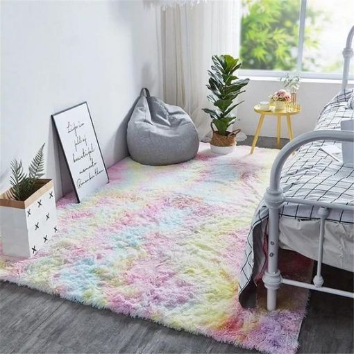 Thảm phòng ngủ màu sắc cầu vồng